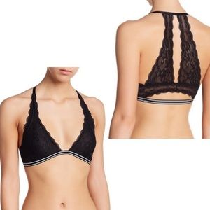 NWT Free People Come Together Lace Black Bralette